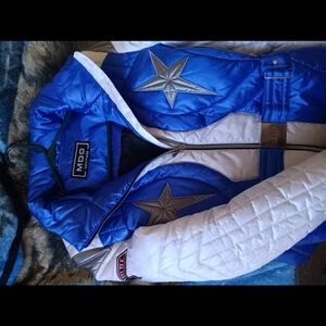 MDC Ski Jacket 40 blue and white and silver